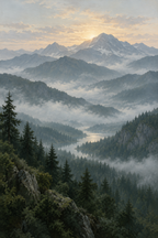 Morning Ridge canvas artwork — Land and Light
