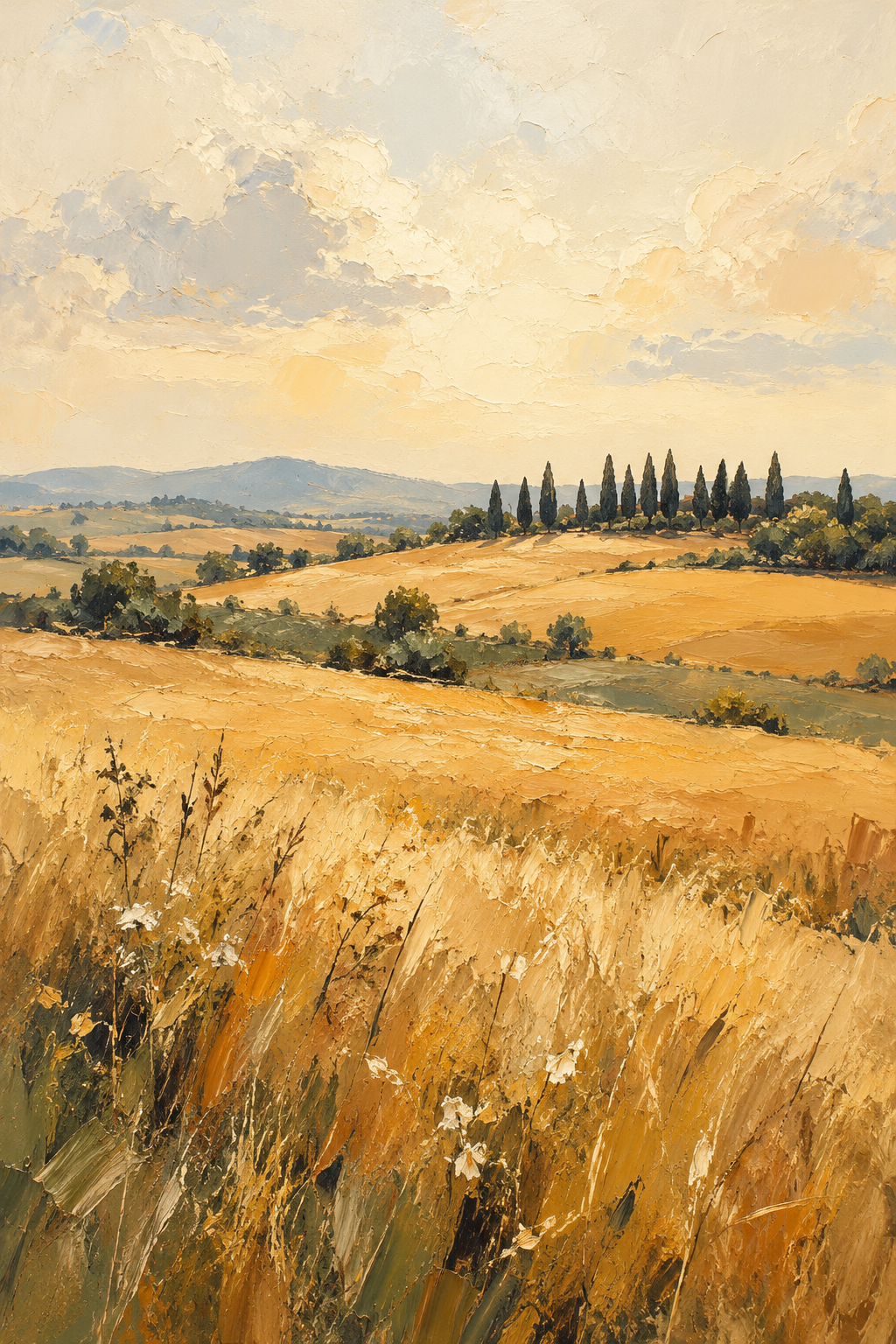 Golden Field canvas artwork — Land and Light