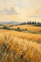 Golden Field canvas artwork — Land and Light