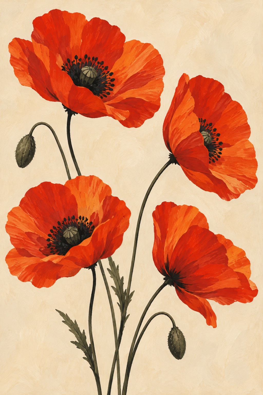 Poppy Poem canvas artwork — Modern Blooms