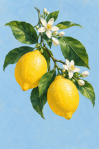 Lemon Blossom canvas artwork — Modern Blooms