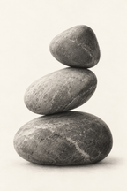 Stone Study canvas artwork — Monochrome Studio