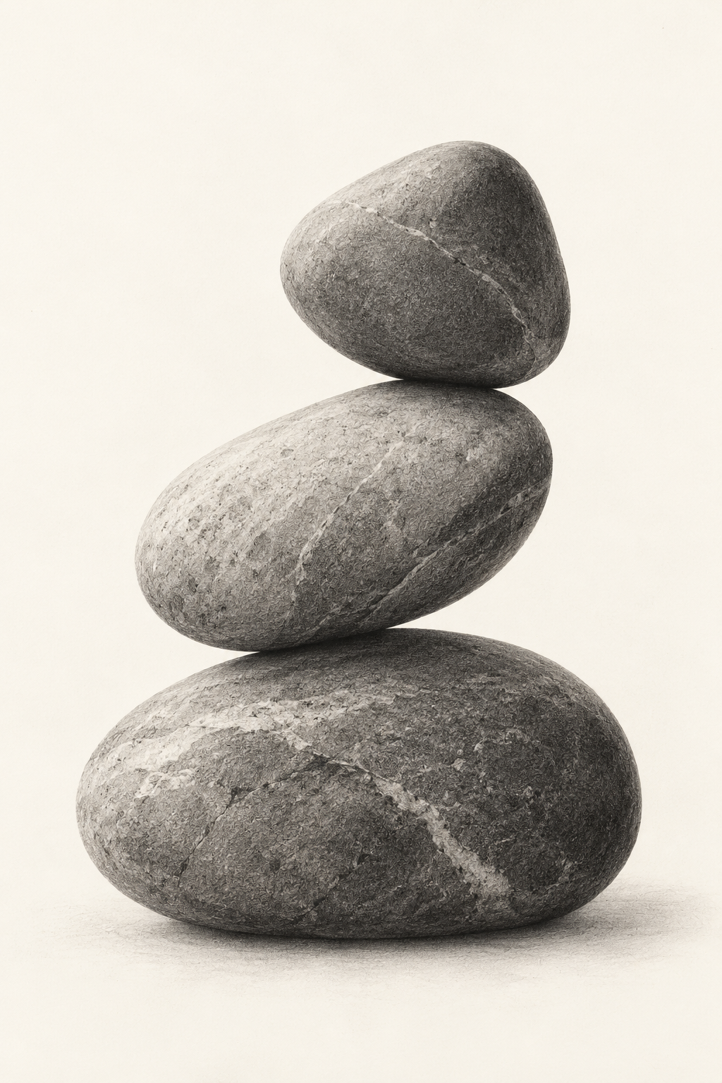 Stone Study canvas artwork — Monochrome Studio