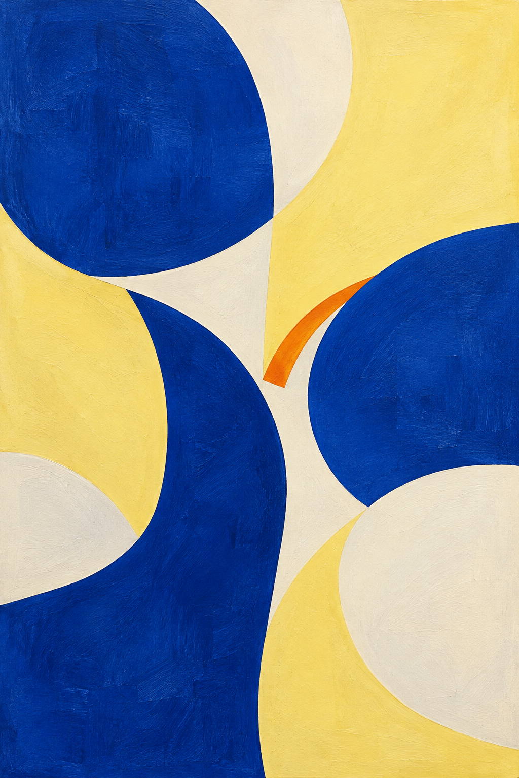 Cobalt Conversation canvas artwork — Colour and Movement