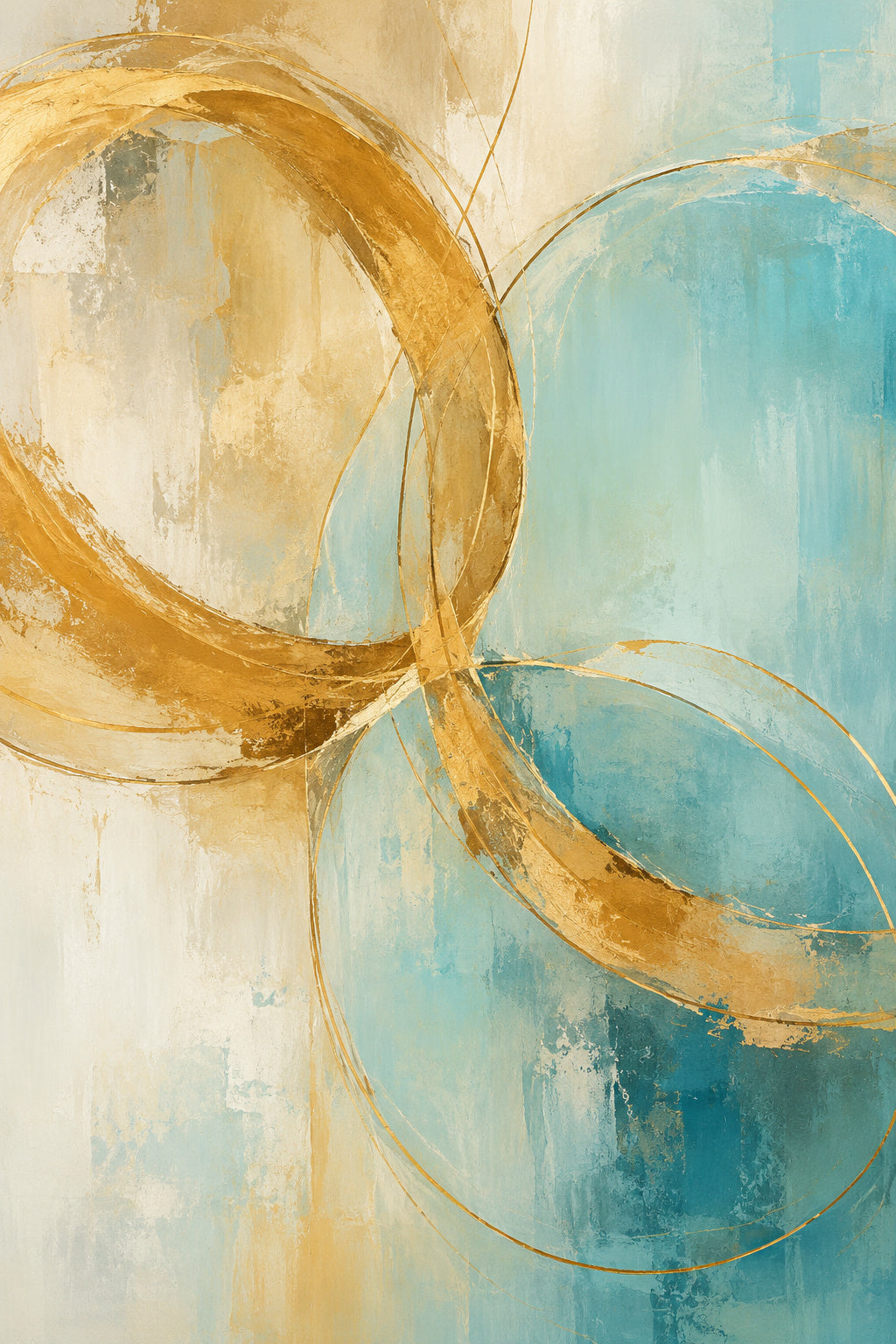 Golden Conversation — original canvas artwork