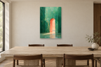 Jade Passage in a dining room — interior mockup with the complete original artwork