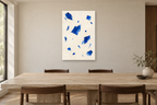 Blue Confetti in a dining room — interior mockup with the complete original artwork