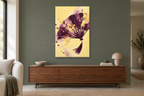 Plum Crescendo in a living room — interior mockup with the complete original artwork