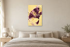 Plum Crescendo in a bedroom — interior mockup with the complete original artwork