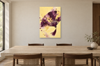 Plum Crescendo in a dining room — interior mockup with the complete original artwork