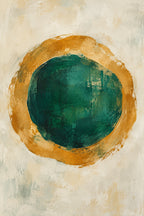 Ochre Orbit — original canvas artwork