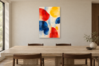 Sunday Colours in a dining room — interior mockup with the complete original artwork