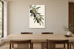 Olive Orchard in a dining room — interior mockup with the complete original artwork