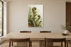 Wild Fern in a dining room — interior mockup with the complete original artwork