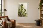 Wild Fern in a reading corner — interior mockup with the complete original artwork