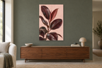 Rubber Plant in a living room — interior mockup with the complete original artwork