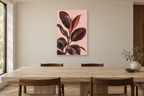 Rubber Plant in a dining room — interior mockup with the complete original artwork