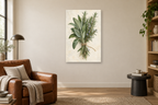 Sage and Rosemary in a reading corner — interior mockup with the complete original artwork