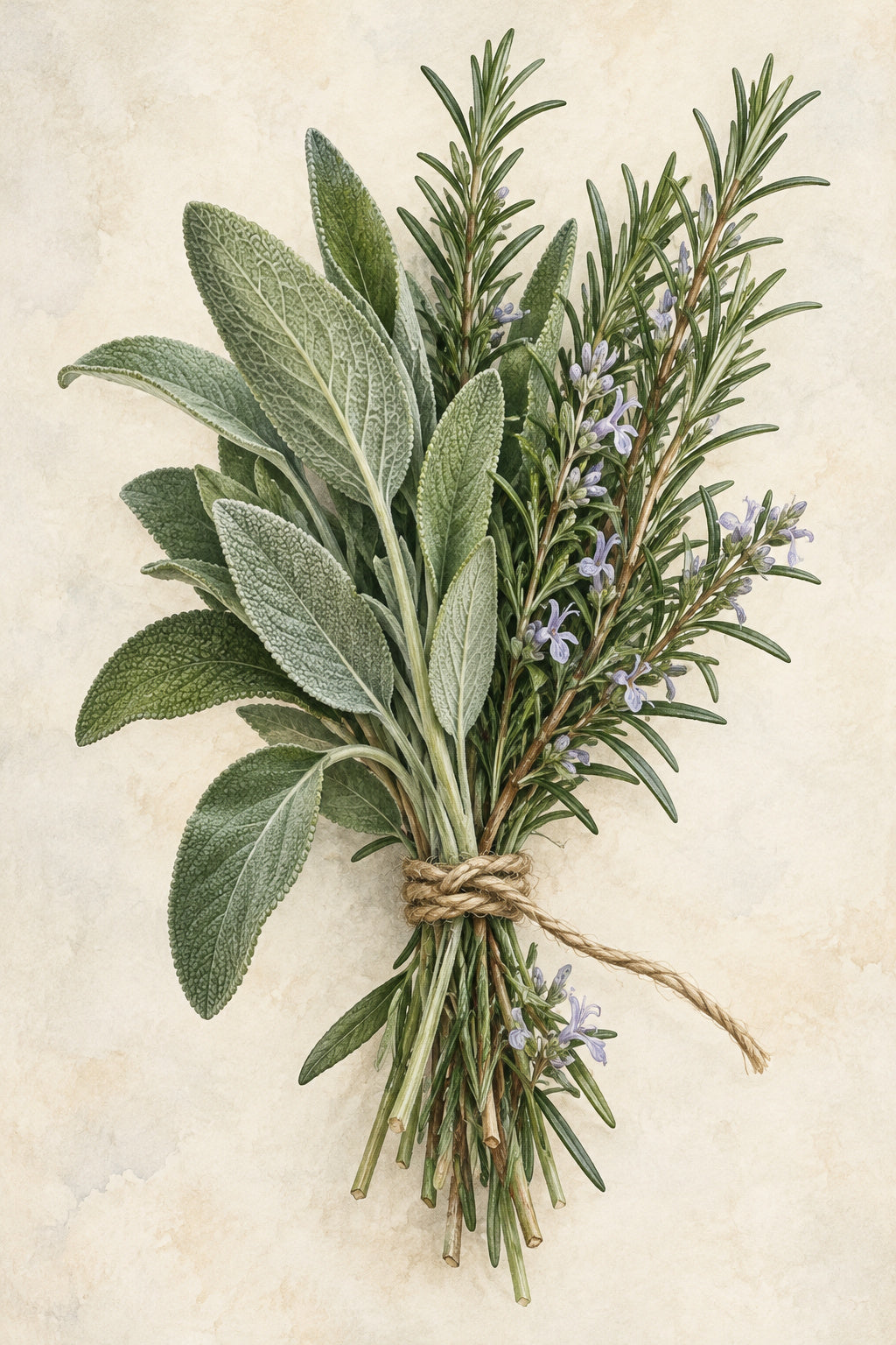Sage and Rosemary — original canvas artwork