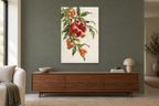 Pomegranate Branch in a living room — interior mockup with the complete original artwork