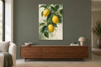 Lemon Grove in a living room — interior mockup with the complete original artwork