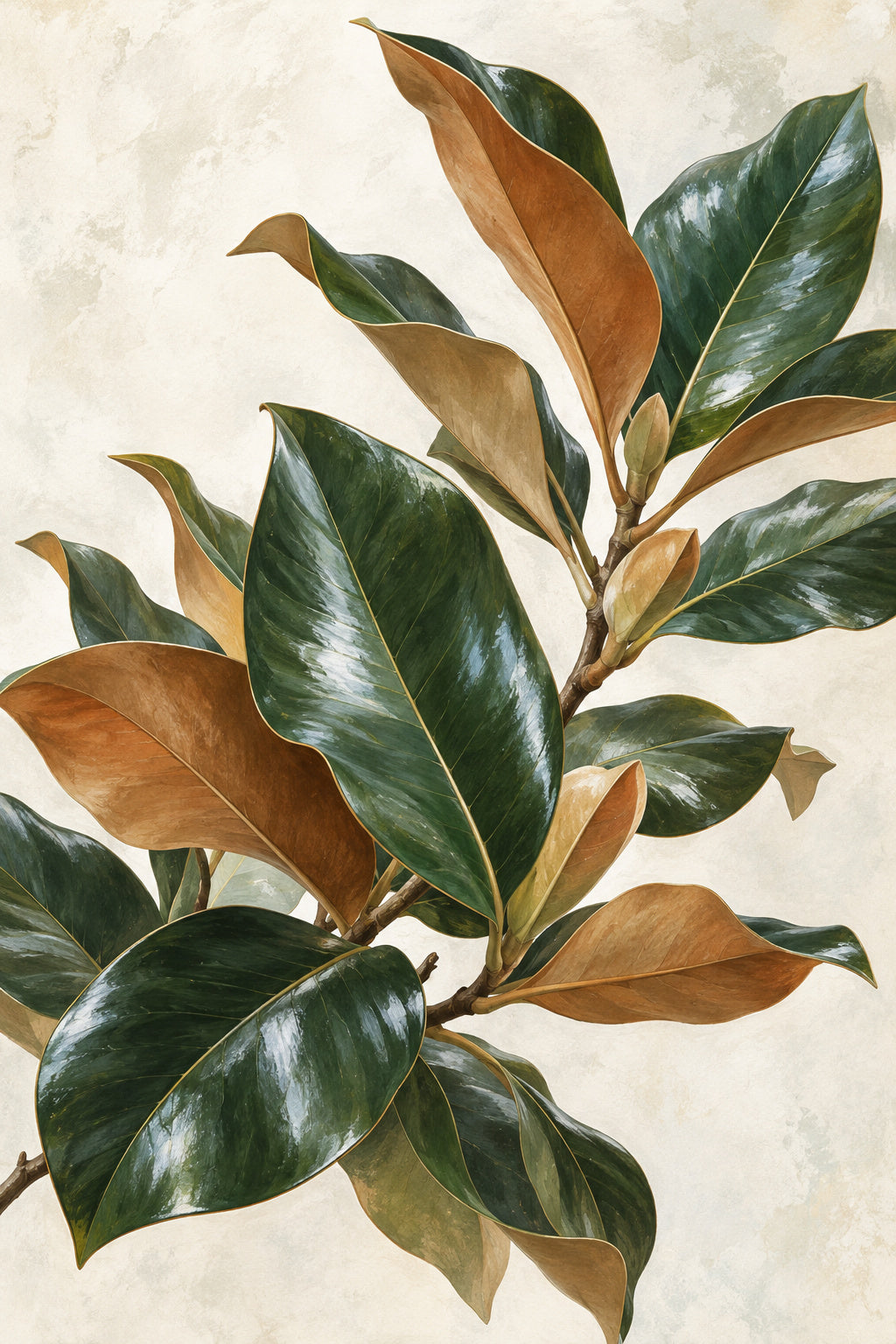 Magnolia Leaves — original canvas artwork