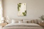Vine Tendrils in a bedroom — interior mockup with the complete original artwork