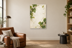 Vine Tendrils in a reading corner — interior mockup with the complete original artwork