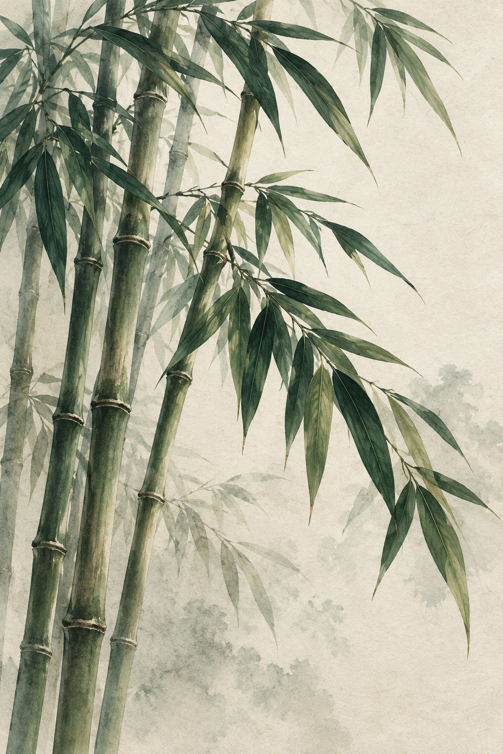 Bamboo Stillness — original canvas artwork