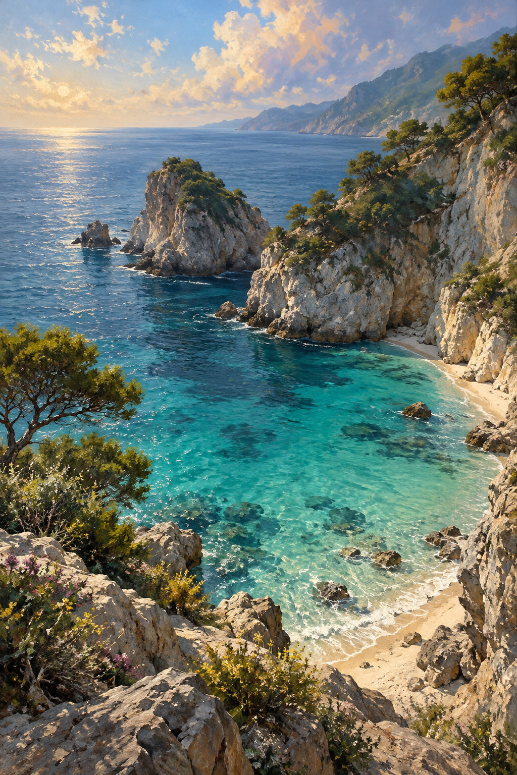 Turquoise Cove — original canvas artwork
