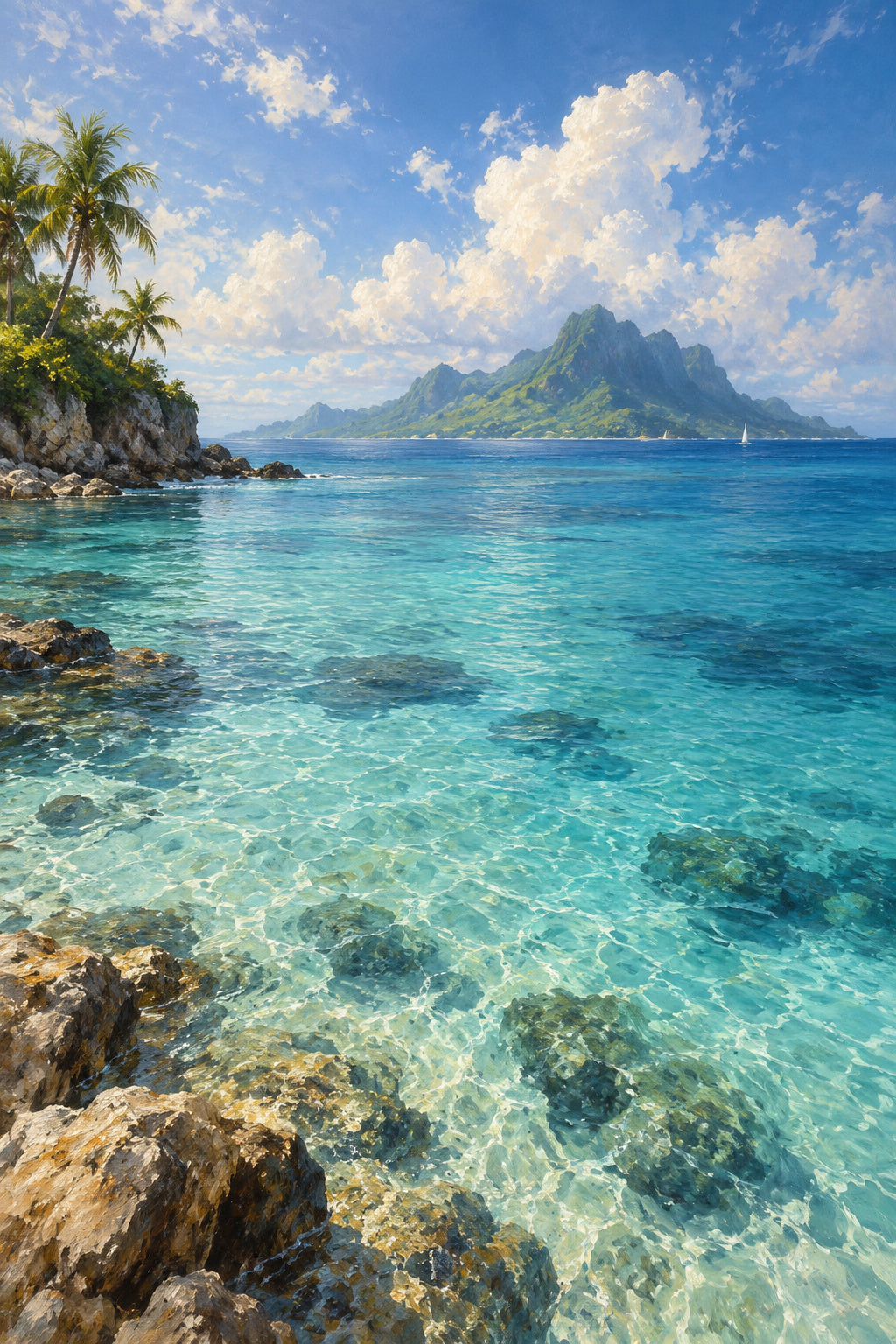 Azure Lagoon — original canvas artwork