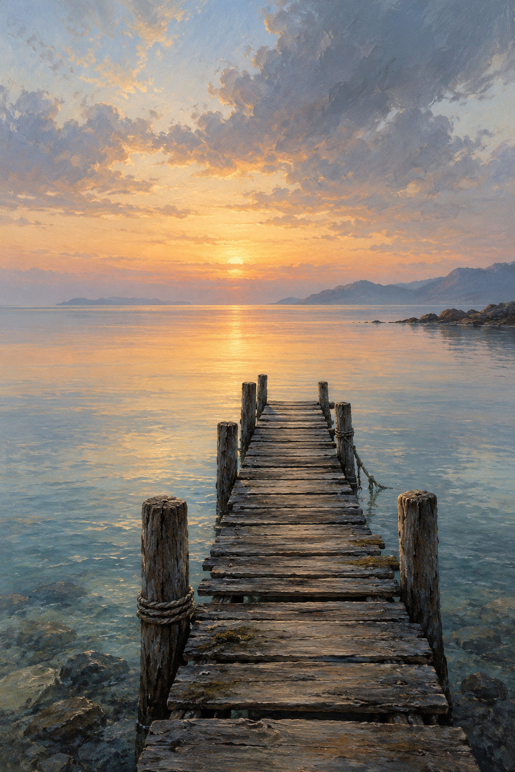 Quiet Jetty — original canvas artwork
