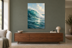 Salt Air in a living room — interior mockup with the complete original artwork
