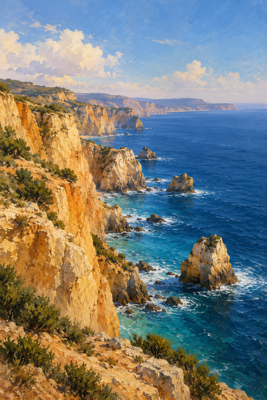 Cliffside Blue — original canvas artwork