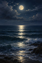 Moonlit Tide — original canvas artwork