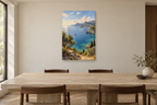Summer Anchorage in a dining room — interior mockup with the complete original artwork