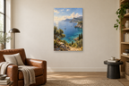 Summer Anchorage in a reading corner — interior mockup with the complete original artwork