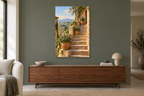 Tuscan Steps in a living room — interior mockup with the complete original artwork