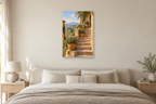 Tuscan Steps in a bedroom — interior mockup with the complete original artwork