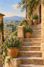 Tuscan Steps — original canvas artwork