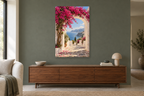 Bougainvillea Arch in a living room — interior mockup with the complete original artwork