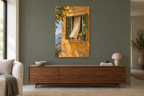 Sicilian Window in a living room — interior mockup with the complete original artwork
