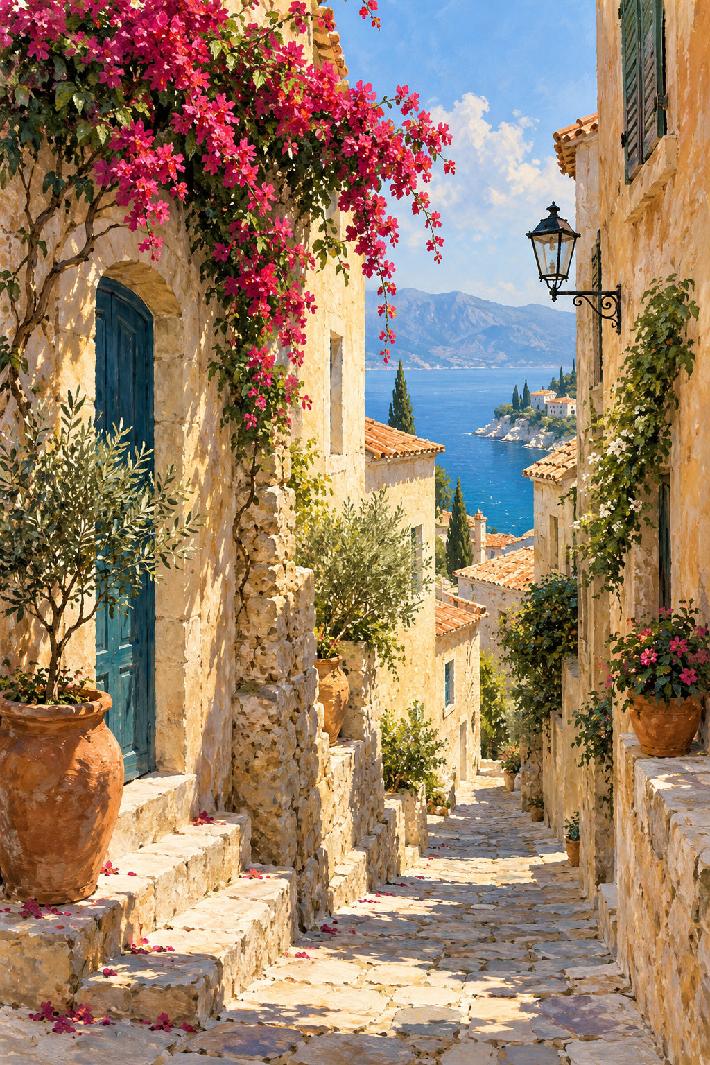 Sunlit Alley — original canvas artwork