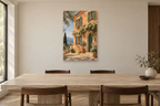 Apricot House in a dining room — interior mockup with the complete original artwork