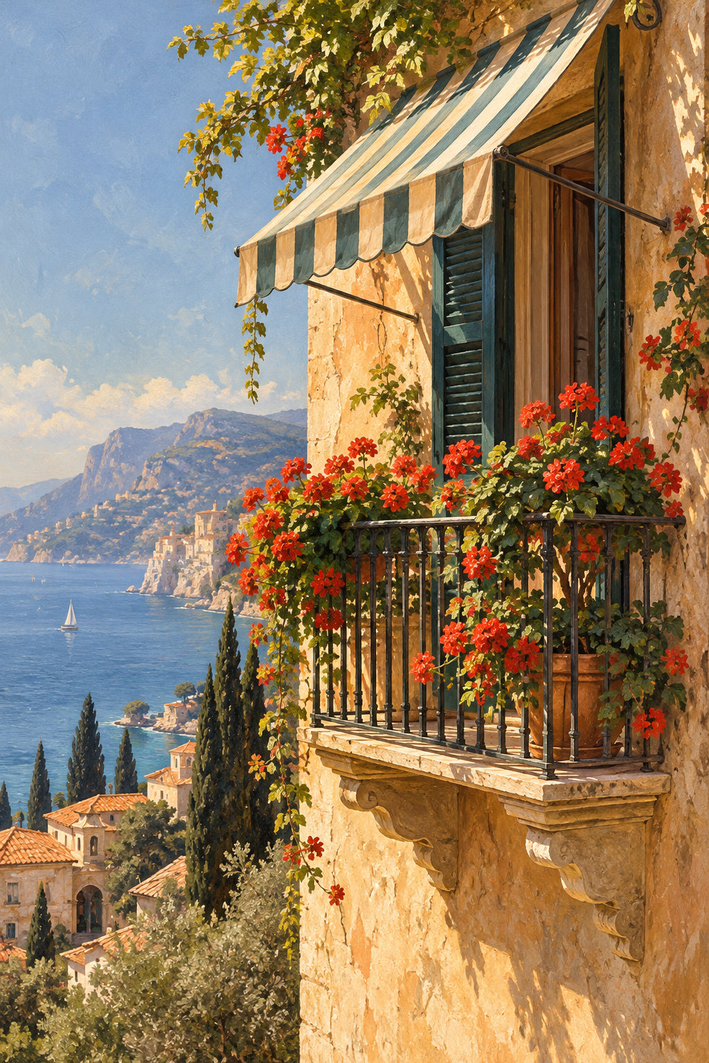 Morning Balcony — original canvas artwork