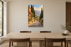 Cypress Road in a dining room — interior mockup with the complete original artwork