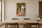 Hidden Patio in a dining room — interior mockup with the complete original artwork