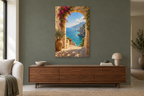 Sea-facing Arch in a living room — interior mockup with the complete original artwork