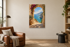Sea-facing Arch in a reading corner — interior mockup with the complete original artwork