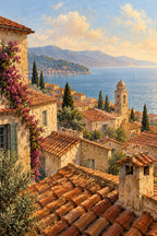 Terracotta Roofs — original canvas artwork